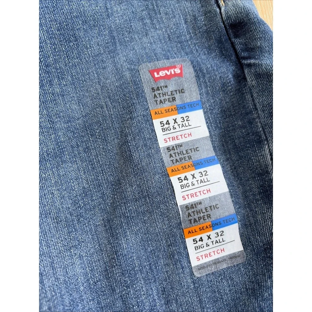 Levis 541 Athletic Fit‎ Tapered Leg Stretch Denim Jeans Men's Size 54 X 32 Big